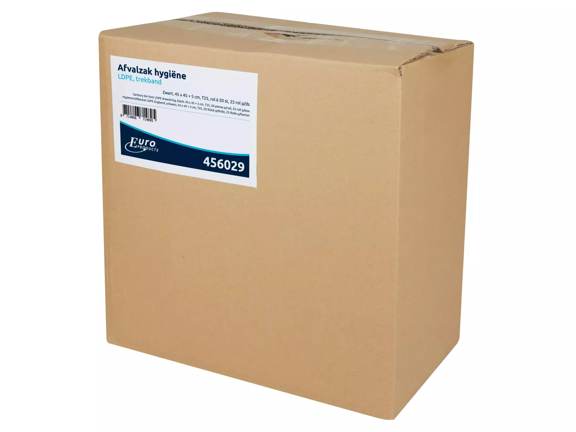 EURO AFVALZAK LDPE ZWART MET TREKBAND *456029*