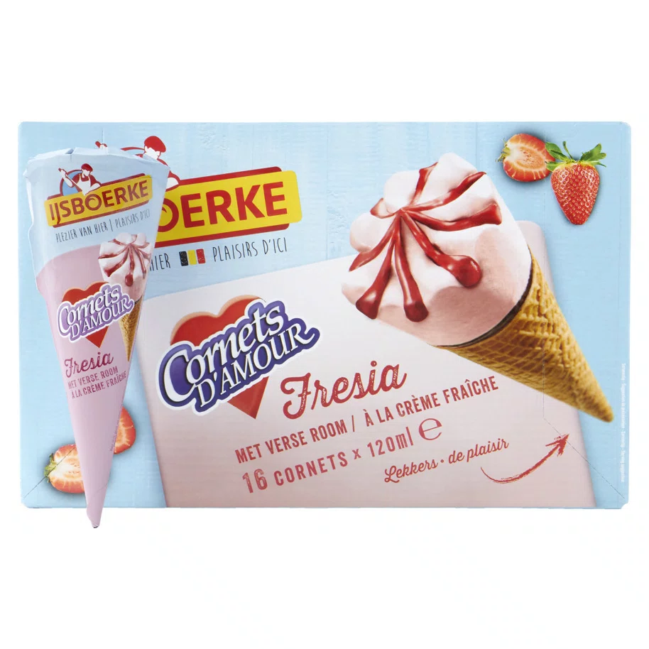 CORNETS D'AMOUR AARDBEI