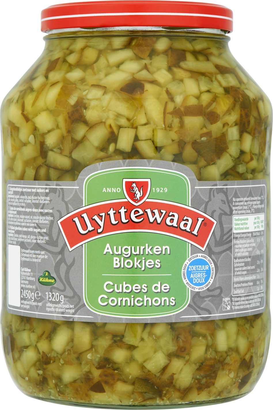 AUGURKENBLOKJES ZOET-ZUUR