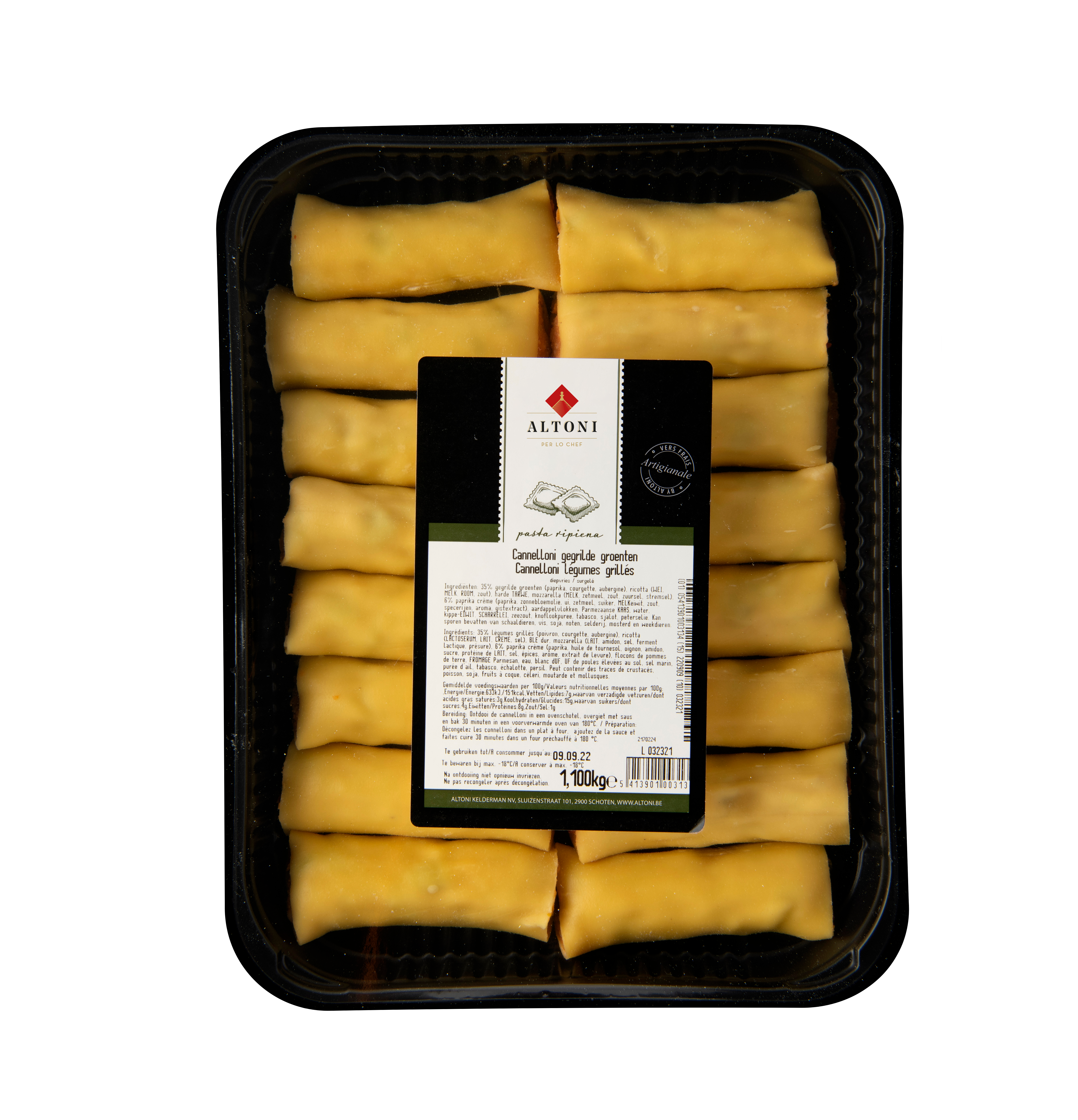CANNELLONI LEGUMES GRILLES