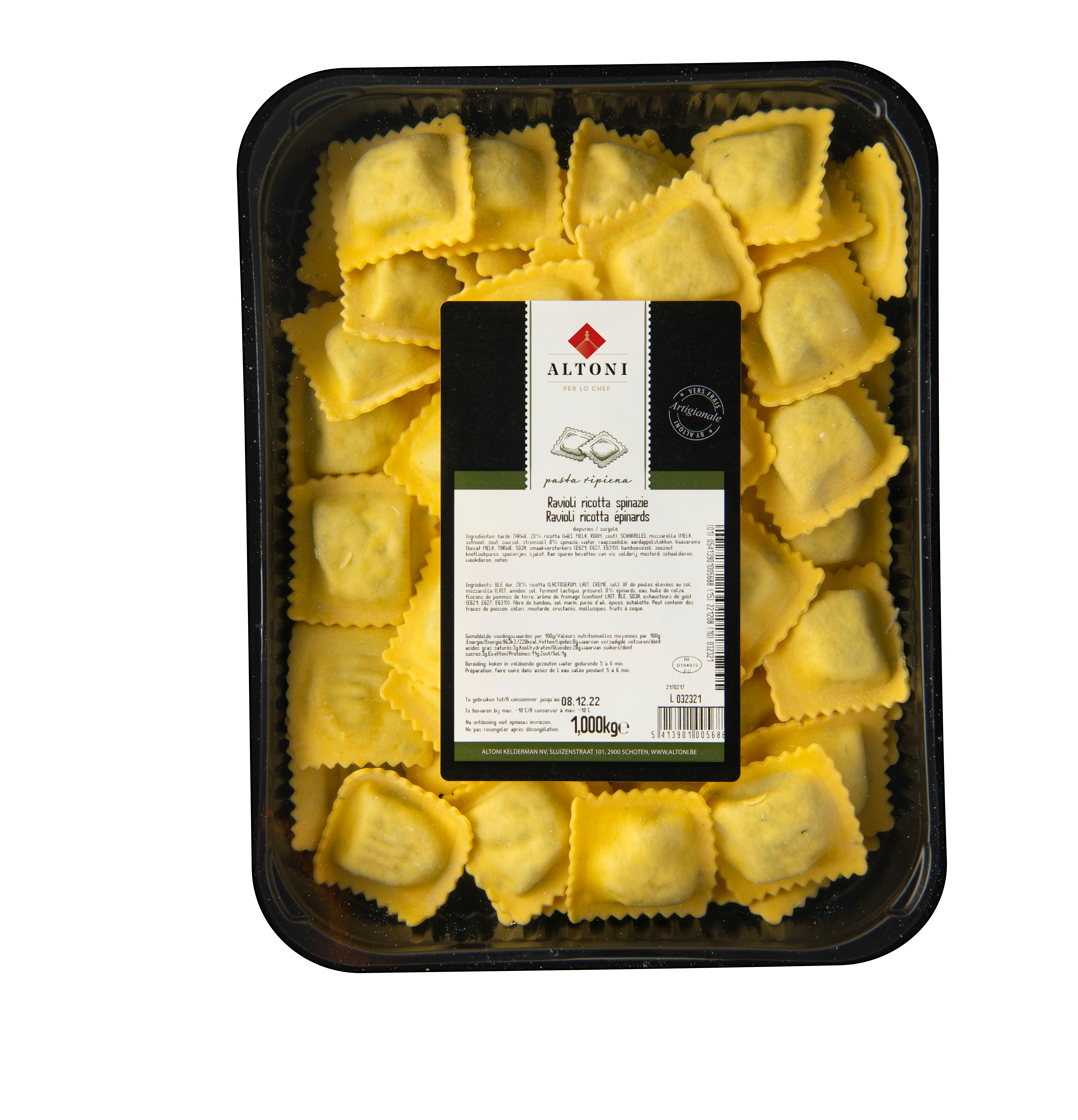 RAVIOLI SPINAZIE/RICOTTA (Altoni)
