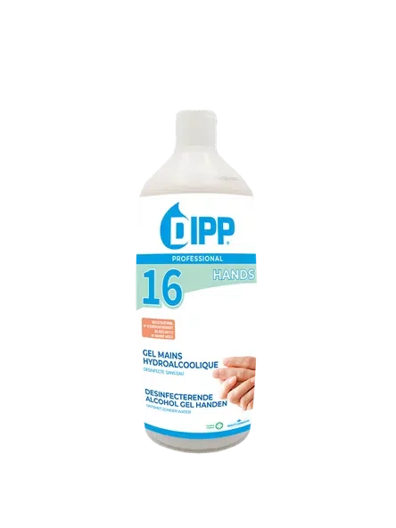 DIPP 16 DESINFECTERENDE ALCOHOL GEL HANDEN  1L 16