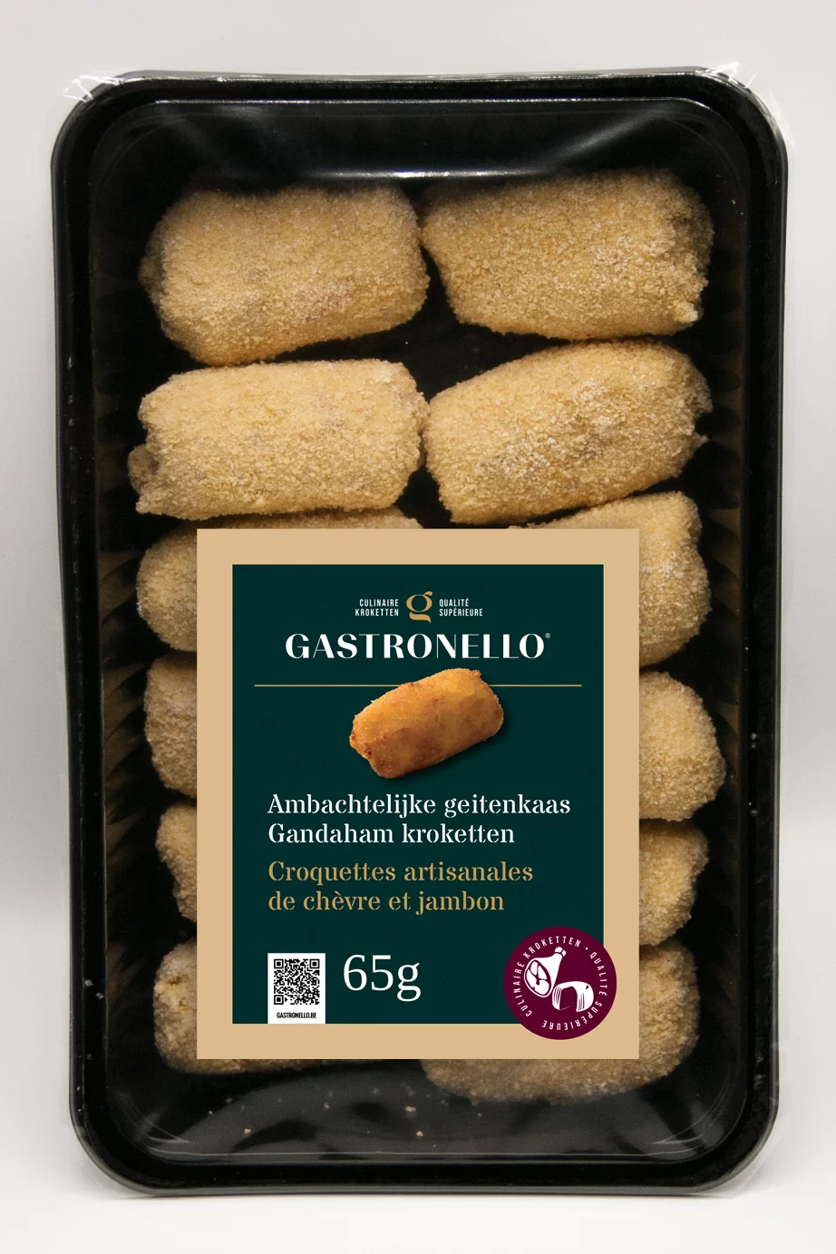 GEITENKAAS MET GANDA HAM KROKETTEN 