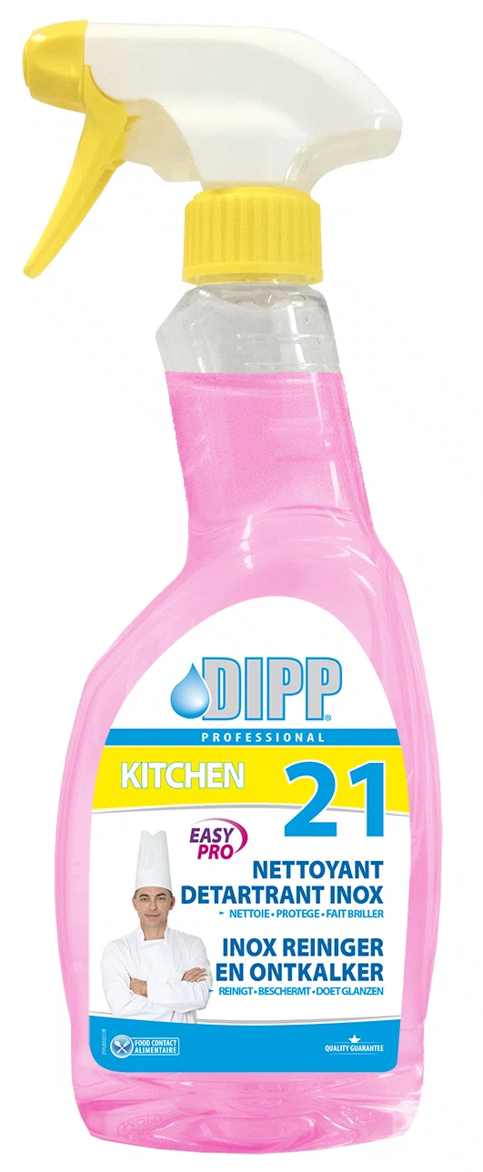 DIPP 21 INOX REINIGER EN ONTKALKER SPRAY 500ML