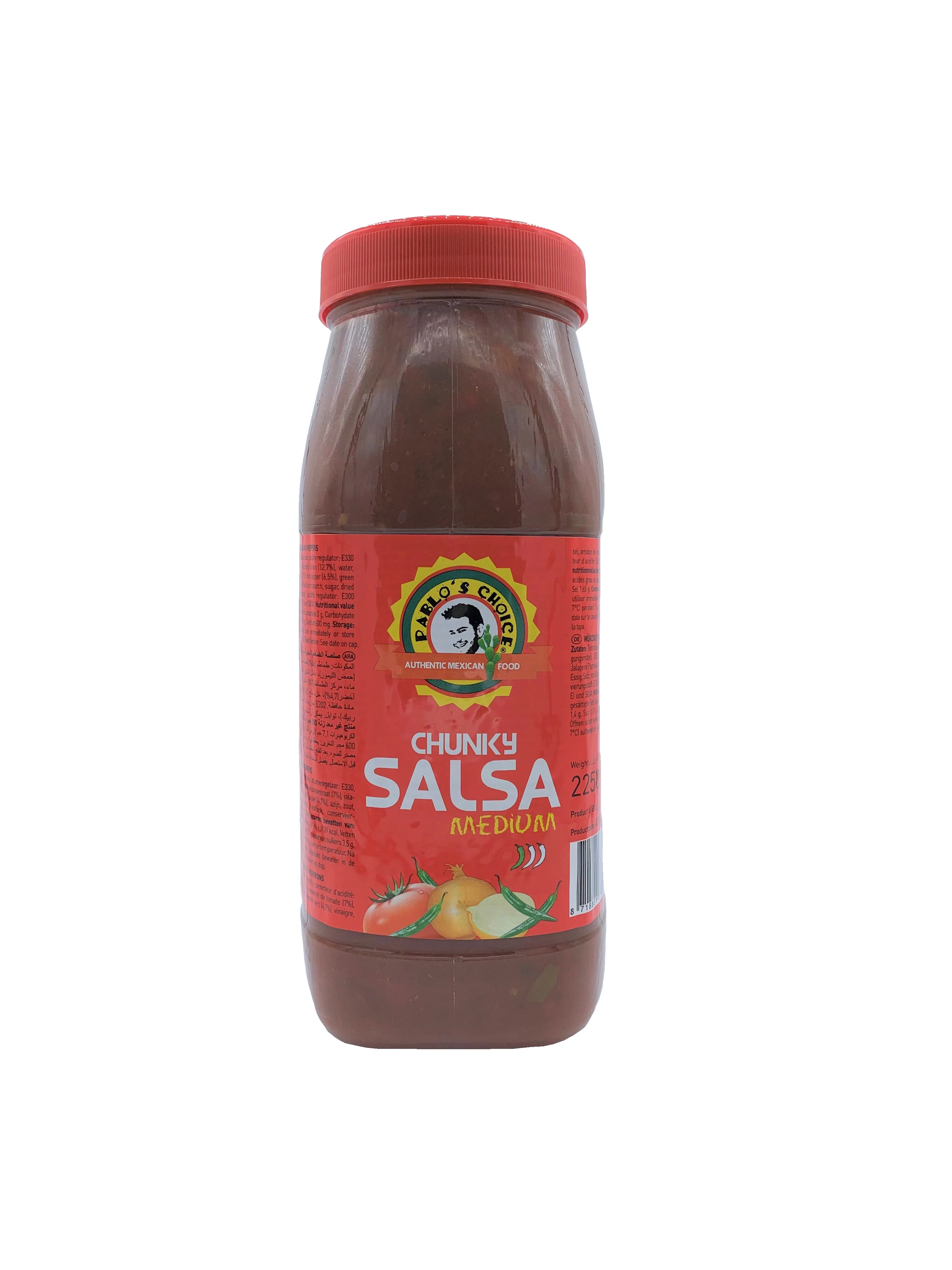 PABLO'S CHOICE CHUNCKY SALSA MEDIUM LA133
