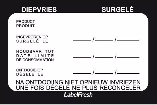 LABELFRESH ETIKET DIEPVRIES  70X45MM