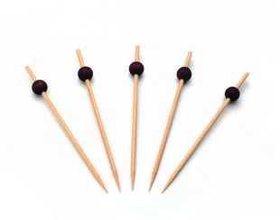 Autocollant en bambou avec boule noire 120 mm